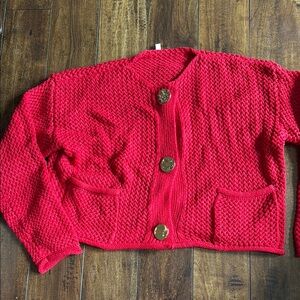 Amazon Red Women's Cardigan Sweater